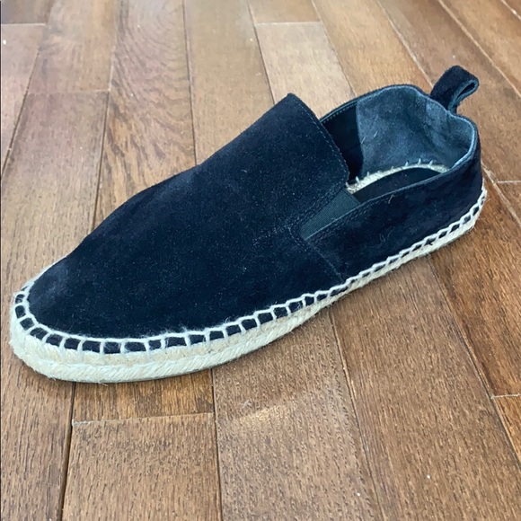 Vince Black Robin Suede Espadrilles Size 7 - Picture 1 of 10